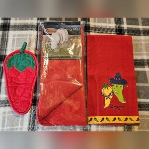 Chili Pepper Design Kitchen Bundle